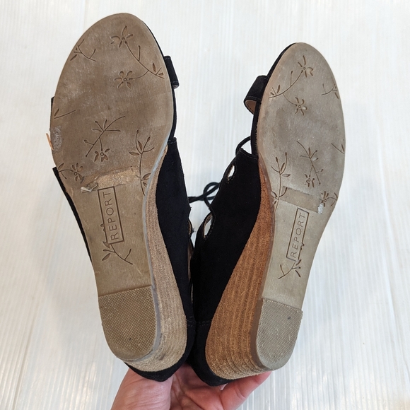 REPORT women's black lace-up gladiator sandals size 7.5 - Picture 7 of 11